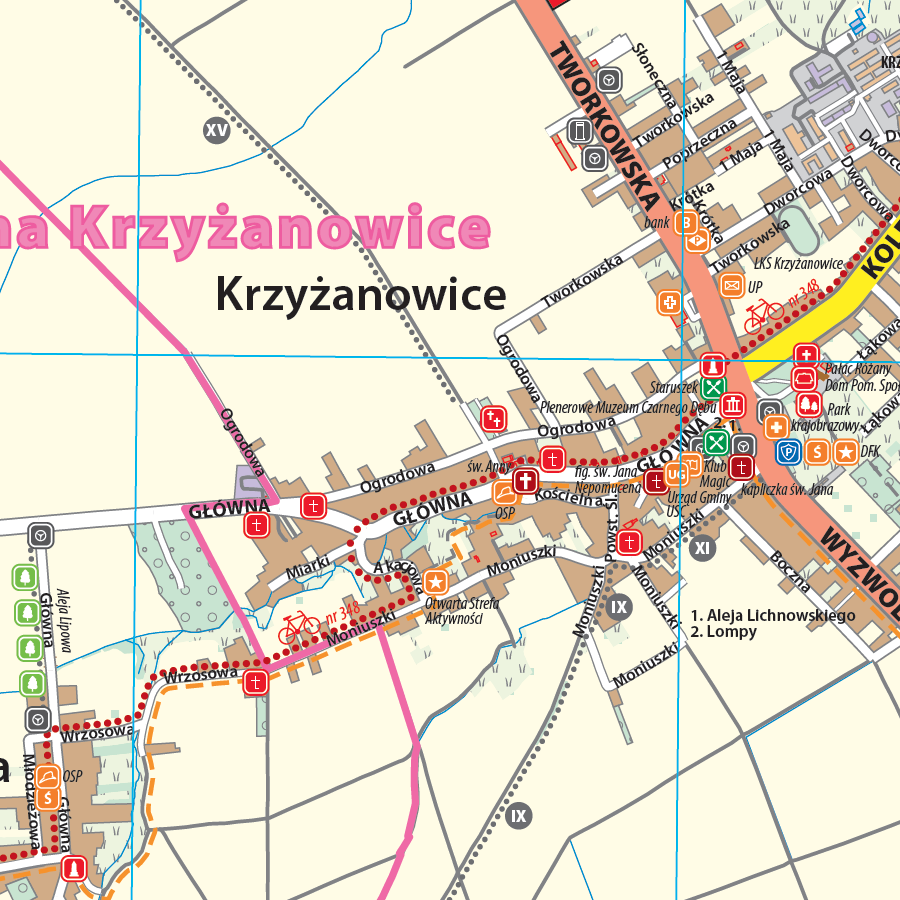 Ścieżka Krzyżanowice ul. Moniuszki