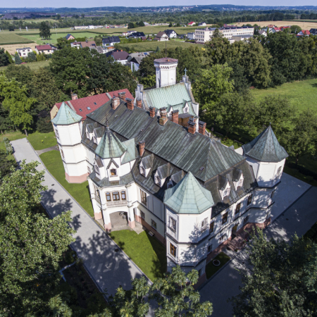 Růžový palác a park v Krzyżanowicích